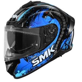 SMK Typhoon Reptile Gloss Helmet-Black/Blue