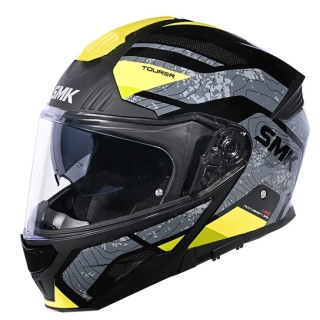 SMK Gullwing Navigator Modular Gloss Helmet- Black/Yellow
