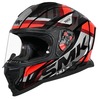 SMK Nova Track Matt helmet MA263 - Black/Grey/Red