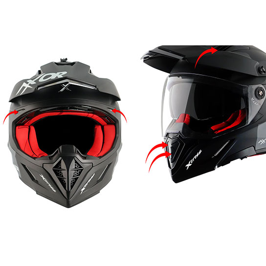 Axor X-Cross X1 Dual Visor OffRoad Gloss Helmet