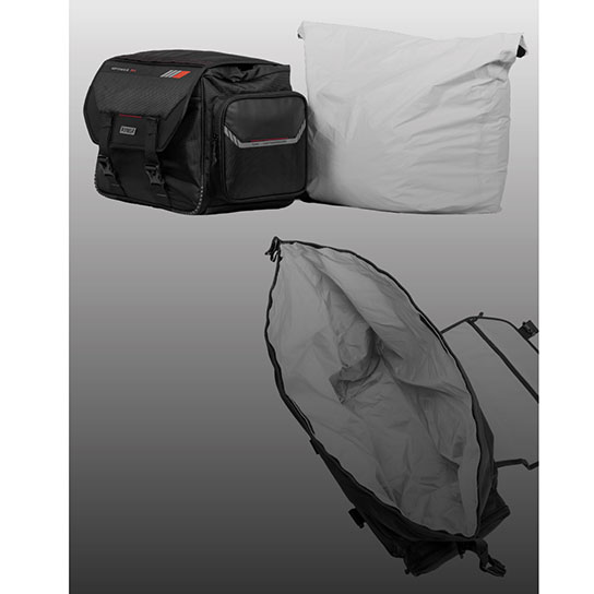 Rynox Optimus Saddlebags 75L WP - Detachable Roll-Top Internal Dry Bags