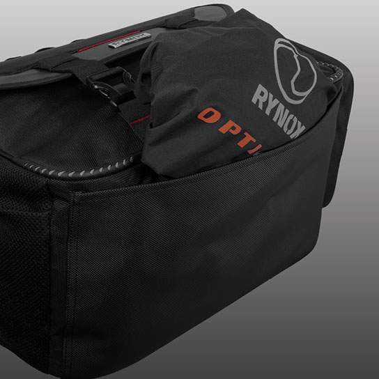 Rynox Optimus Saddlebags 75L WP - Dedicated Rain Cover Storage