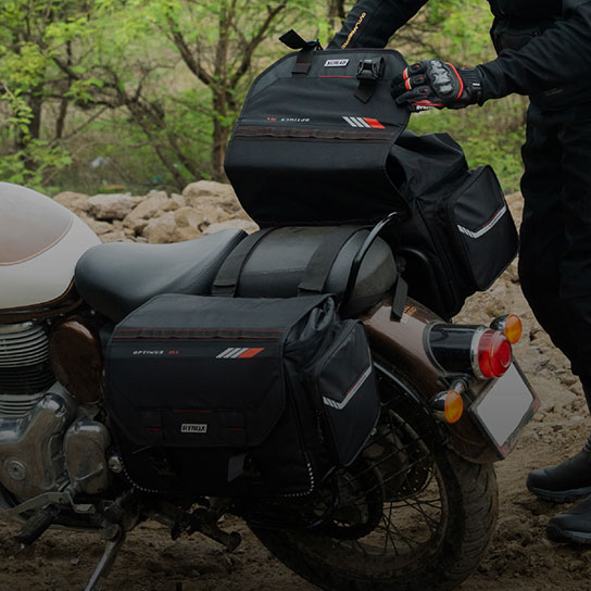 Rynox Optimus Saddlebags 75L WP - Flat-Profile Mounting