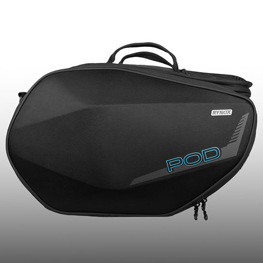 Rynox Pod Saddlebags 52L WP - Semi-Rigid Form Factor