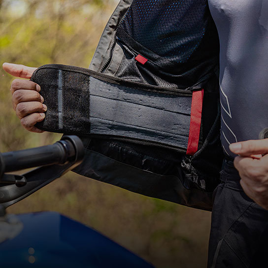 Rynox Stealth Evo 4S Riding Jacket - Ventilated Lumbar Support Belt